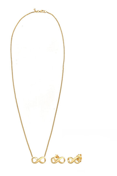 ELLI Schmuckset Kette Stecker Sonsuzluk Sembolü Endlos 925 Gümüş