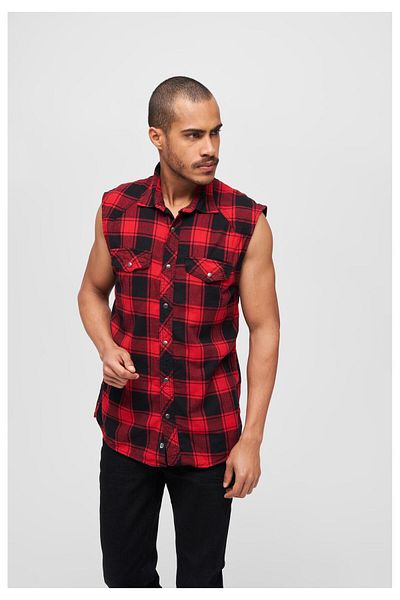 Brandit Herren Checkshirt Sleeveless