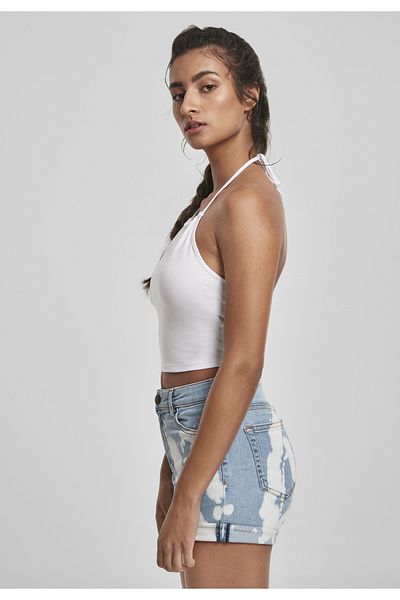 Urban Classics Frauen Bayan Kısa Yakalı Üst