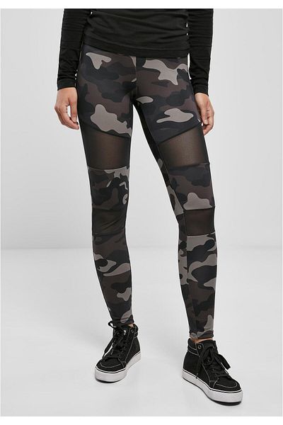 Urban Classics Damen Ladies Camo Tech Mesh Leggings