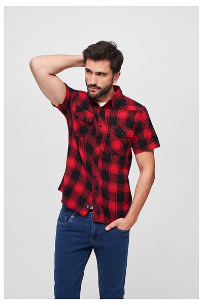 Brandit Herren Checkshirt Halbarm