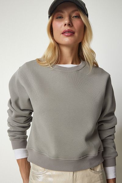 Happiness İstanbul Dámská mikina Smoked Raised Crop UB00178