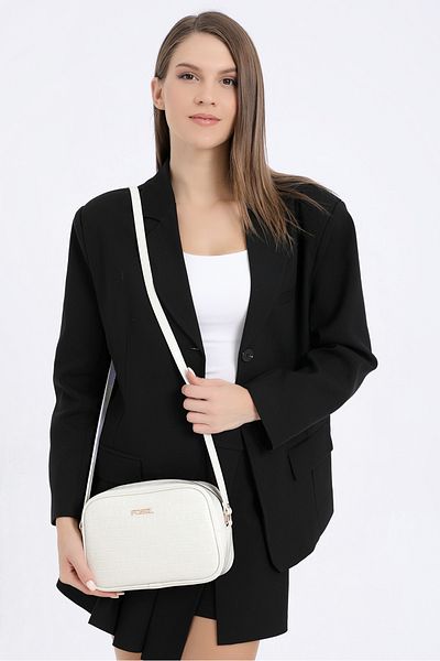 Fossil حقيبة كتف نسائية بيضاء