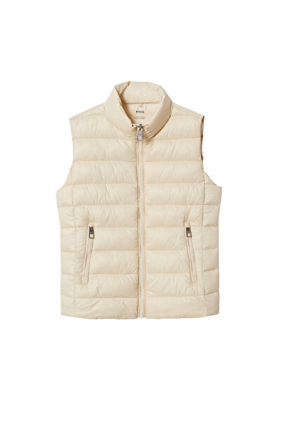 MANGO 37034378 Coats and Parkas Ecru