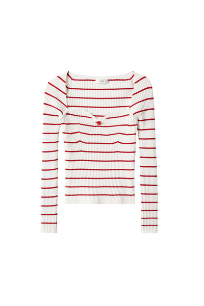 MANGO Weißer Damenpullover 27045767