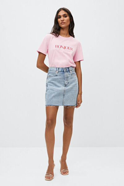 MANGO 37910020 Μπλουζάκια Ροζ