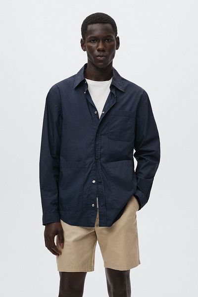 MANGO Man Dunkelblaue Herrenjacke 37010407