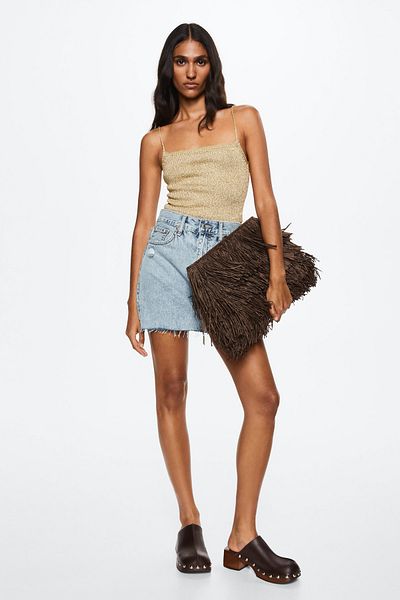 MANGO 27049054 Röcke und Shorts Hellblau