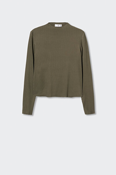 MANGO 37003852 Μπλουζάκια Χακί