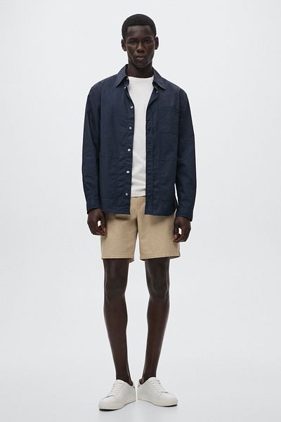 MANGO Man Dunkelblaue Herrenjacke 37010407