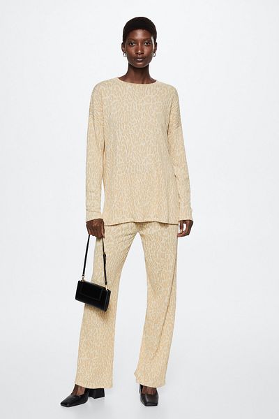 MANGO Beiges Damen-Sweatshirt 37007753