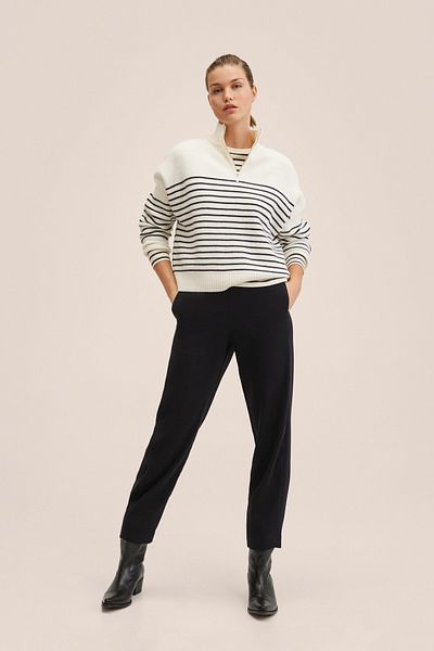 MANGO 27083262 Kalhoty a legíny Černé