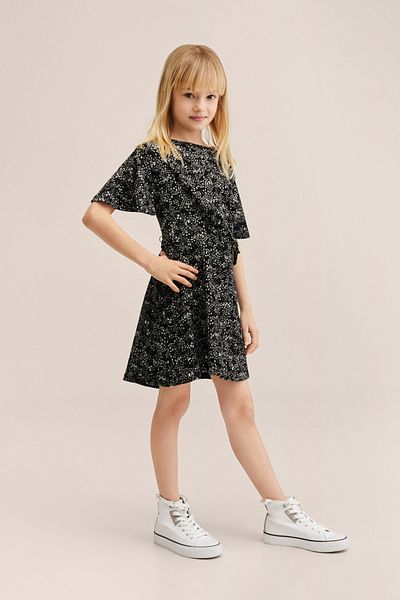 MANGO Kids Μαύρο Γυναικείο Φόρεμα 27066329