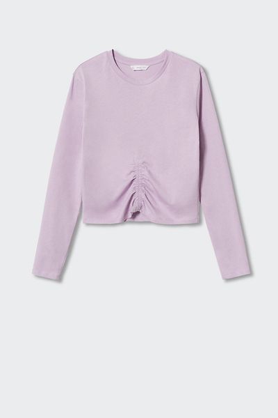 MANGO Kids Lilafarbenes T-Shirt für Mädchen