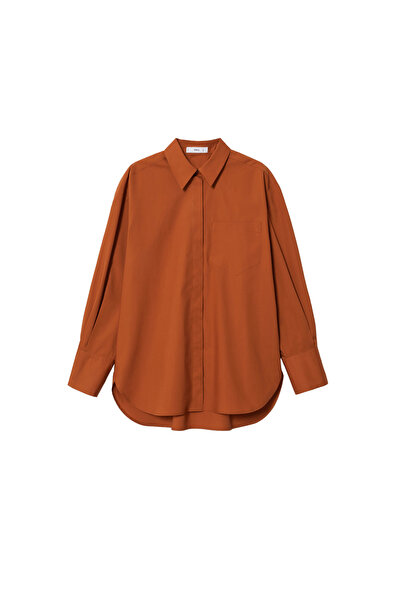 MANGO Woman Piros női ing 37034040