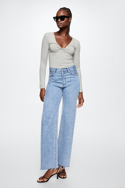 MANGO Tricou alb pentru femei 37005945