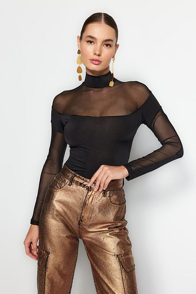 Trendyol Collection Body tricotat negru TPRAW24BD00031