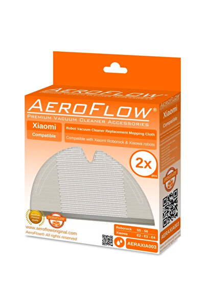 srfn ticaret Aeroflow Γνήσιο ύφασμα Xiaomi Roborock S5 Mop Fiber - Συμβατό πακέτο 2 τεμαχίων