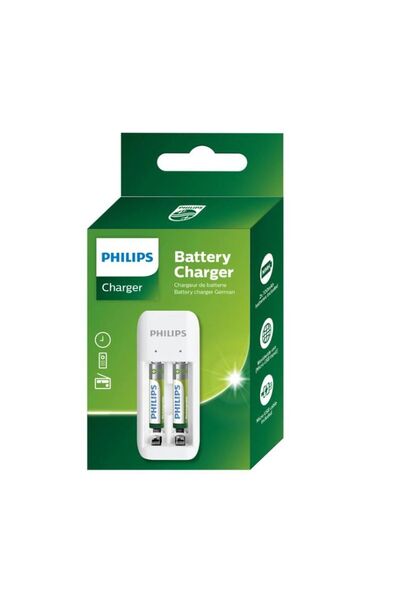 Philips SCB2070NB/00 2 θέσεις για 2x AAA 700 mAh λεπτές μπαταρίες + Καλώδιο φ...