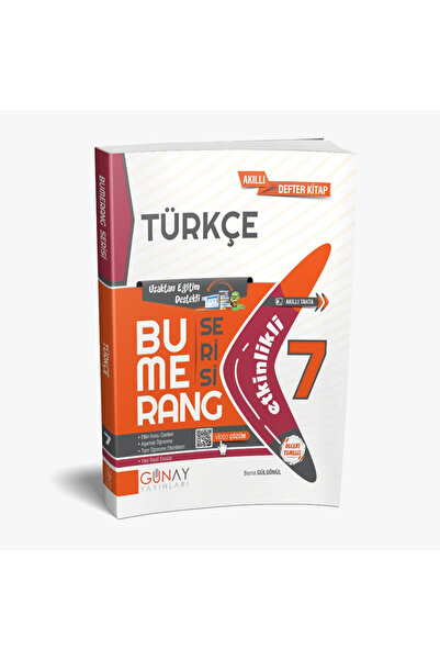 Günay Yayınları Yeni 7. Sınıf Türkçe Bumerang Etkinlikli Kitap Konu Anlatımlı...