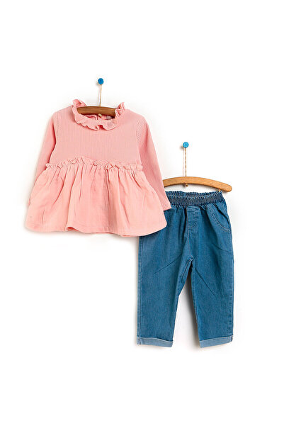Cassiope Set aus Bluse und Hose mit Candy-Faltendetails