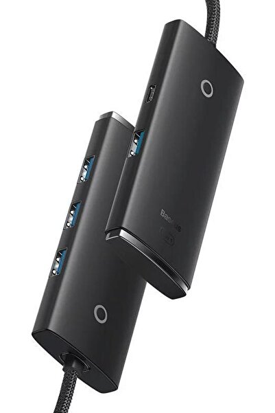 Baseus Lite Series 4 Portlu Type-c To Usb 3.0 Hub Adaptör 25cm Siyah