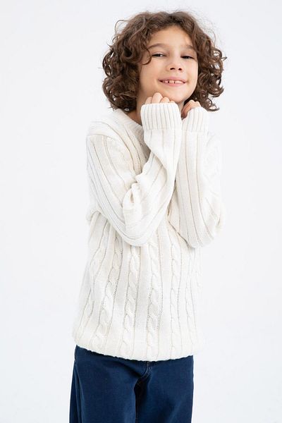 DeFacto Boy's Crew Neck Sweater Z2404A623Wn
