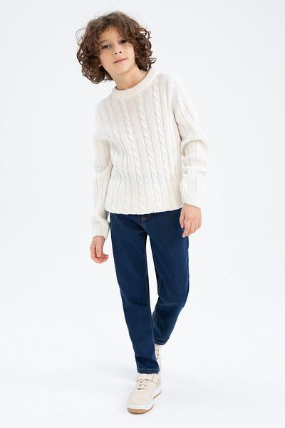 DeFacto Boy's Crew Neck Sweater Z2404A623Wn