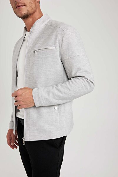 DeFacto Stand Collar Slim Fit sezónní bunda – podšitá a s kapsami W2040Az23Au