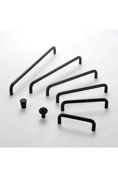 ARON (2 PCS) U HANDLE 320MM MATTE BLACK TV UNIT DRAWER CONSOLE DRAWER KITCHEN DOOR HANDLE