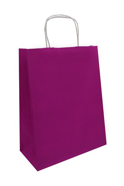 KURTSAN AMBALAJ BURGU HANDLE BAG 18*24*9 FUCHIA 25 PIECES
