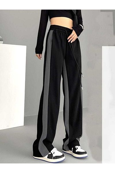DEEFWEAR Φούτερ Harajuku Zip Tracksuit Stripe Detail Oversize