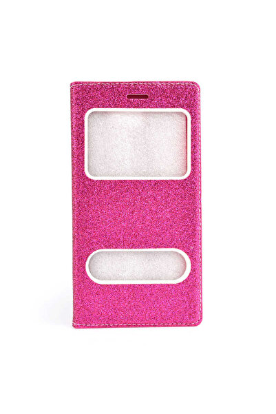 Fibaks Samsung Galaxy J7 Prime Uyumlu Kılıf Kapaklı Simli Parlak Lüks Koruyucu 360 Kapak