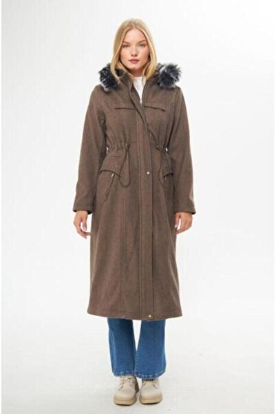 POLANGEL Γυναικείο παλτό και παλτό με κουκούλα με κορδόνια