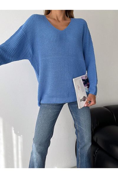 Tam Moda Pulover de damă Tricotaj cu decolteu în V