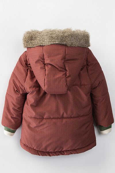 PODIUM GYM Baby Trend Cute Toy Button Figured Zippered Gilded Fleece Hooded Winter Coat