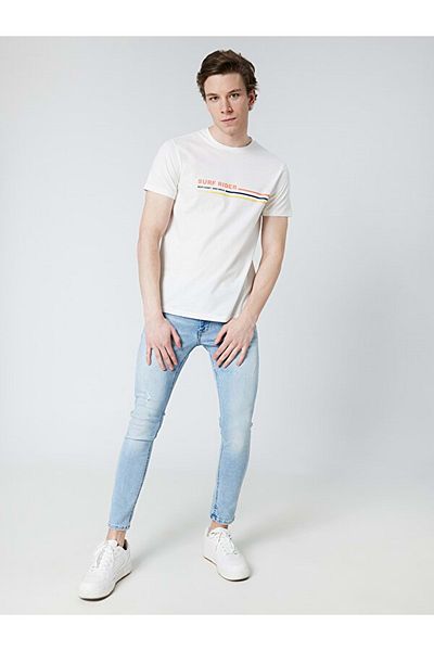 Loft 2032205 Front Sure Rider Written T-shirt - - White - S - St06197-white-s