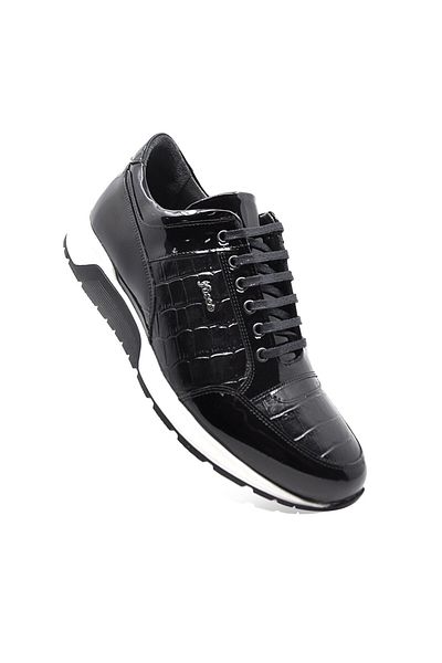 Fosco Patent Leather Black Men's Sneaker Shoes 2515 430 888