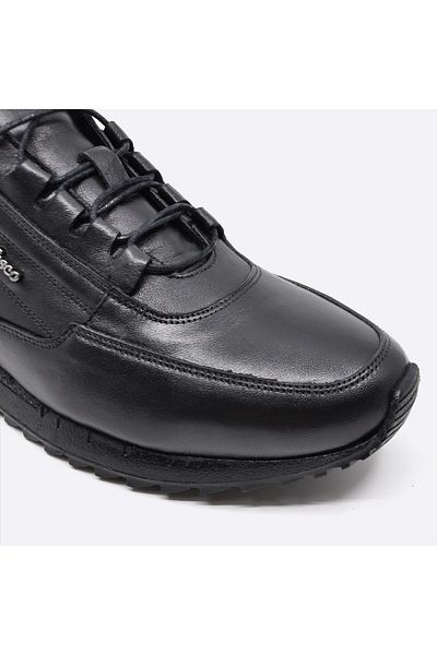 Fosco Genuine Leather Black Sneaker Men's Shoes 2773 306