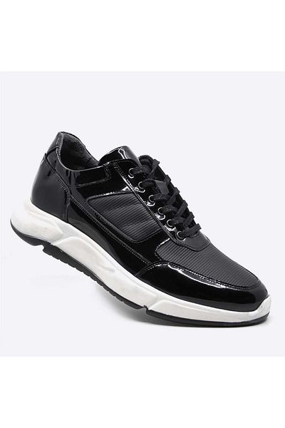 Fosco Genuine Leather Black Sneaker Men's Shoes 2880 430 710