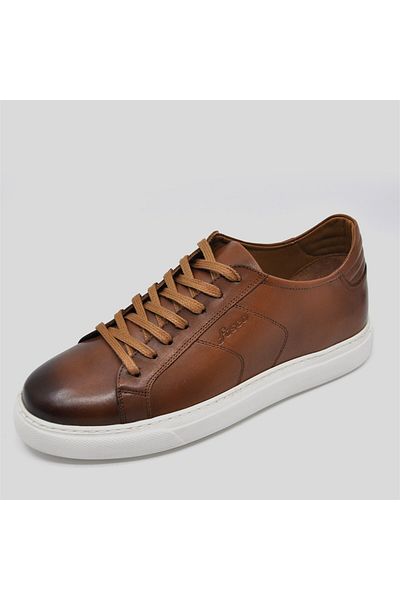 Fosco Genuine Leather Sneaker Sports Men's Shoes Tan 9757