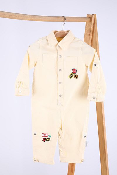 Babyhola Denim Fabric Baby Girl Jumpsuit 12304