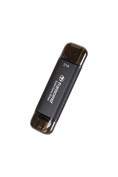 Transcend TS2TESD310C 2TB, External SSD,ESD310C,USB 10Gbps, Type C/A, Black