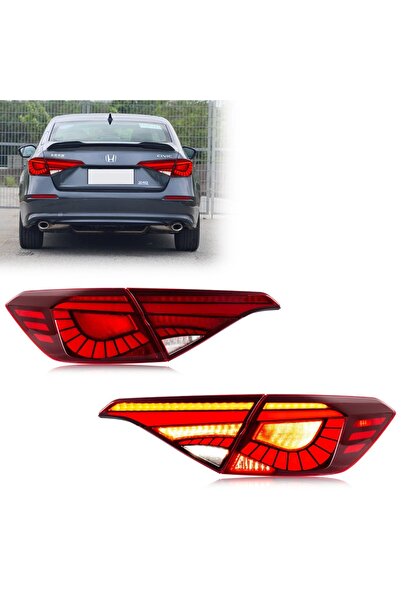 ARTI TUNING Civic Fe1 Uyumlu Led Stop / Dragon - Kırmızı 2022+