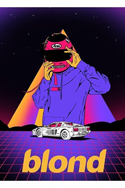 Universal Poster decorativ din lemn cu imprimare artistică Frank Ocean White ...