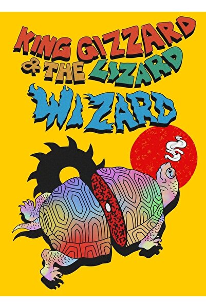 Universal Poster decorativ din lemn cu pictură King Giz și Liz Wiz