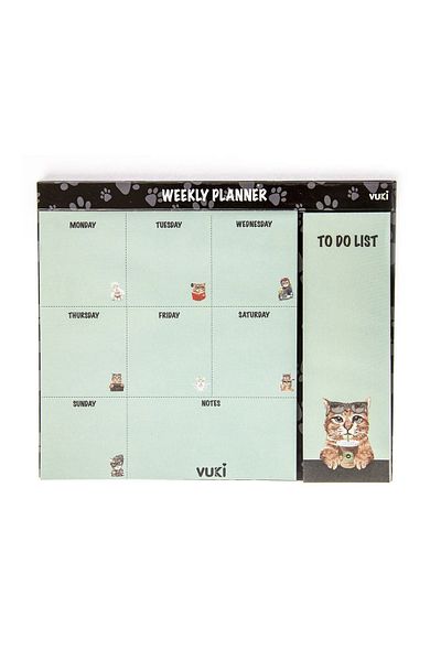 Şeker Ofisi Desktop Weekly Planner Notebook Cat