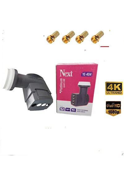 Vwin 4'lü Dörtlü LNB (Next-404) + 30 Metre Uçları Yapılı Anten Kablosu + 4 Sa...