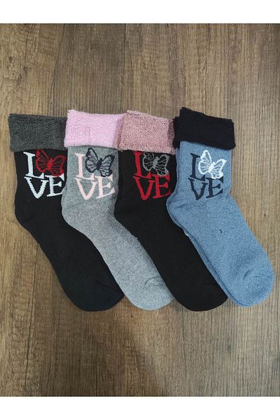 Leement socks Children's Towel Socks 4 Pairs Cotton Thick Winter
