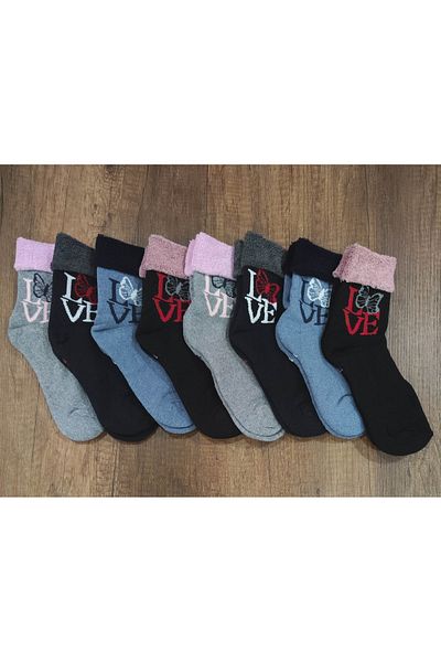 Leement socks Детски хавлиени чорапи, 8 чифта, памучни, дебели, зимни